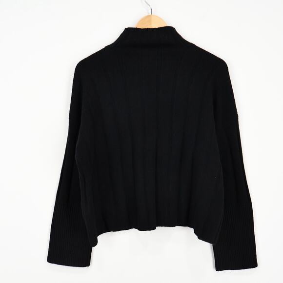 Madewell Ribbed Cashmere Wool Blend Pullover Sweater Heather Asphalt XS NWT - Picture 6 of 8